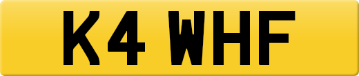 K4 WHF private number plate
